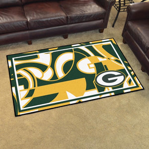 Green Bay Packers X-Fit 4x6 Plush Rug  NFL Area Rug - Fan Rugs