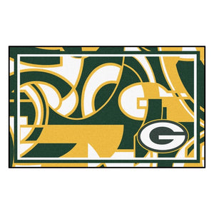 Green Bay Packers X-Fit 4x6 Plush Rug  NFL Area Rug - Fan Rugs