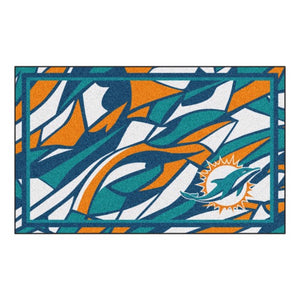 Miami Dolphins X-Fit 4x6 Plush Rug  NFL Area Rug - Fan Rugs