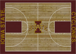 Iowa State University Basketball Court Rug  College Area Rug - Fan Rugs
