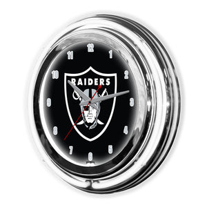 Las Vegas Raiders 14in Neon Clock