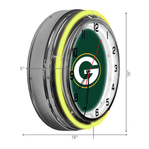 Green Bay Packers 18in Neon Clock