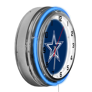 Dallas Cowboys 18in Neon Clock