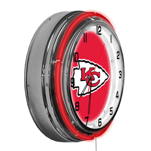 Kansas City Chiefs 18in Neon Clock