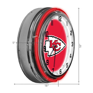 Kansas City Chiefs 18in Neon Clock