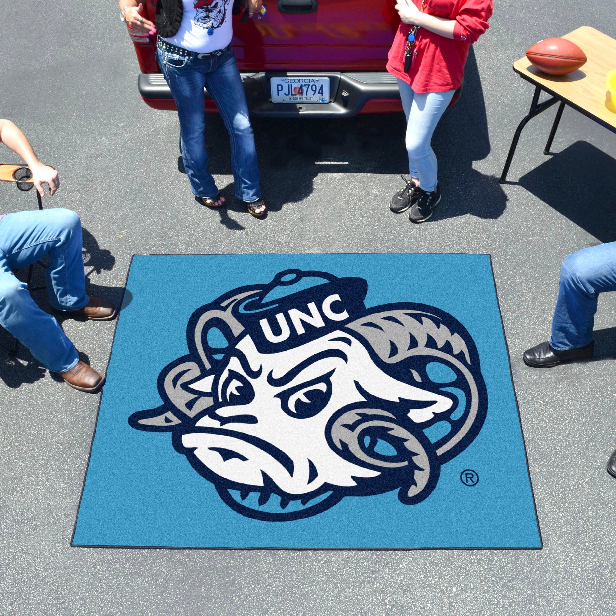 University of North Carolina - Chapel Hill - UNC Mascot Tailgater Mat  College Tailgater Mat - Fan Rugs