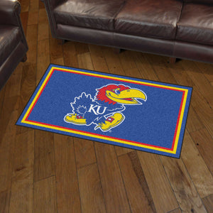 University of Kansas Ultra Plush Rug  College Area Rug - Fan Rugs