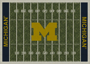 University of Michigan Football Field Rug  College Area Rug - Fan Rugs