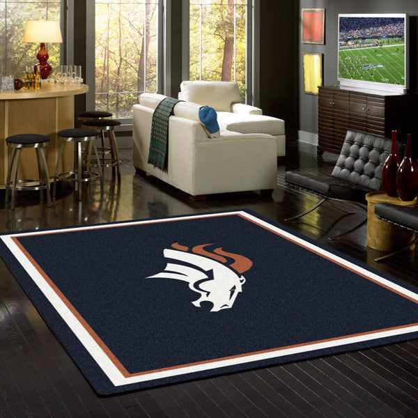 27 Denver Broncos Roundel Round Mat - Floor Rug - Area Rug - NFL