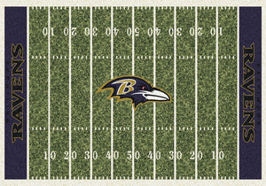 Baltimore Ravens NFL Football Field Rug  NFL Area Rug - Fan Rugs