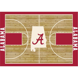 Alabama University Basketball Court Rug