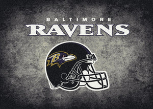 Baltimore Ravens NFL Team Distressed Rug  NFL Area Rug - Fan Rugs