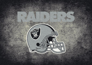 Las Vegas Raiders NFL Team Distressed Rug  NFL Area Rug - Fan Rugs