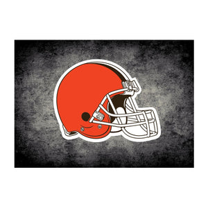 Cleveland Browns NFL Team Distressed Rug