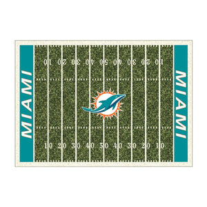 Miami Dolphins NFL Football Field Rug