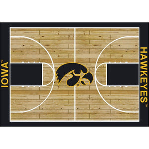 Iowa University Basketball Court Rug