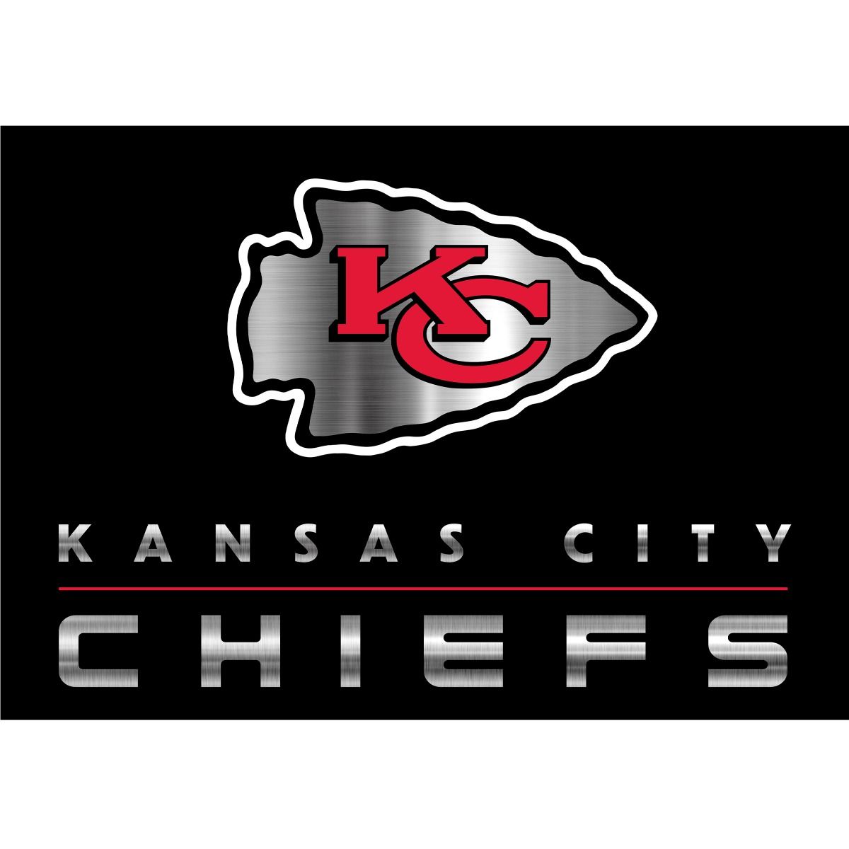 Kansas City Chiefs Chrome Area Rug