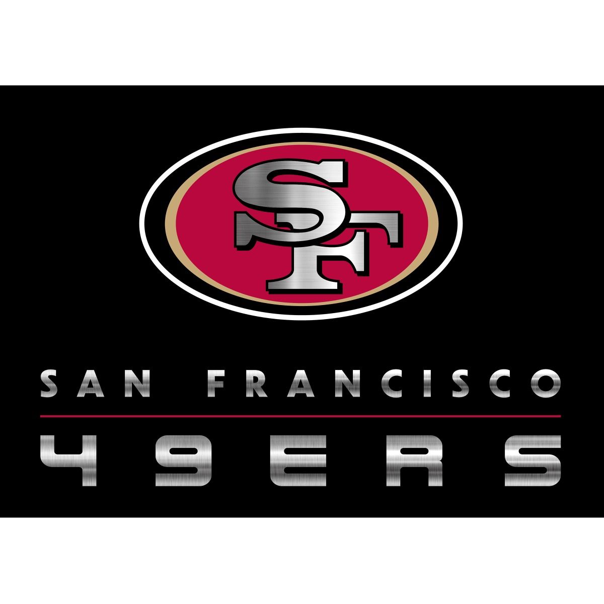 San Francisco 49ers Chrome Area Rug