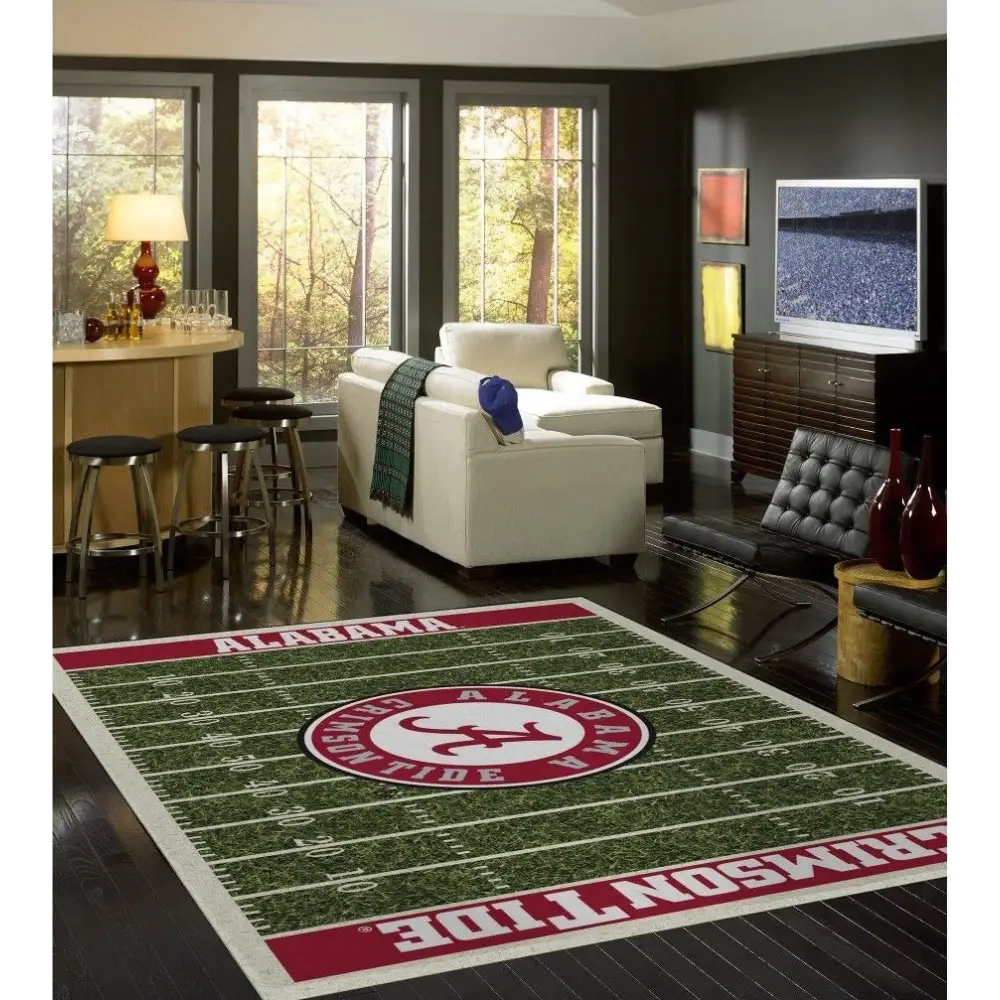 Alabama University Football Field Rug - College Area Rug