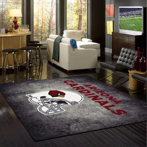 Arizona Cardinals NFL Team Distressed Rug  NFL Area Rug - Fan Rugs