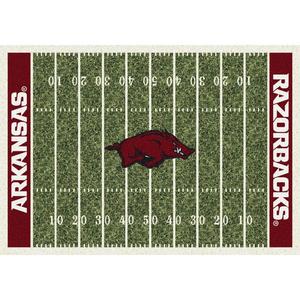 Arkansas University Football Field Rug  College Area Rug - Fan Rugs