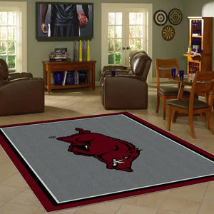 Arkansas University Team Spirit Rug  College Area Rug - Fan Rugs