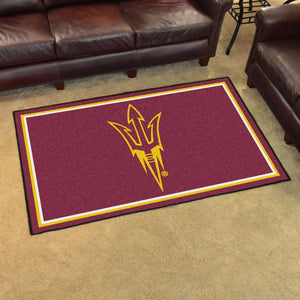 ASU - Arizona State University Plush Rug  College Area Rug - Fan Rugs