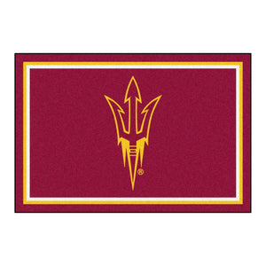 ASU - Arizona State University Plush Rug  College Area Rug - Fan Rugs