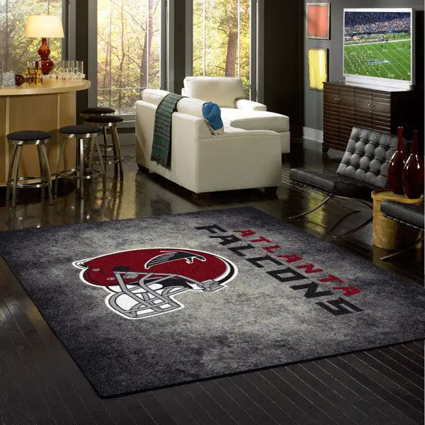 Atlanta Falcons NFL Team Distressed Rug  NFL Area Rug - Fan Rugs