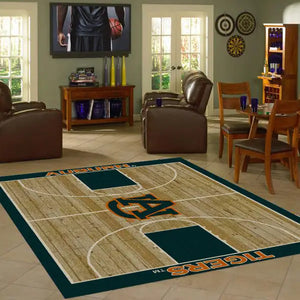 Auburn University Basketball Court Rug  College Area Rug - Fan Rugs