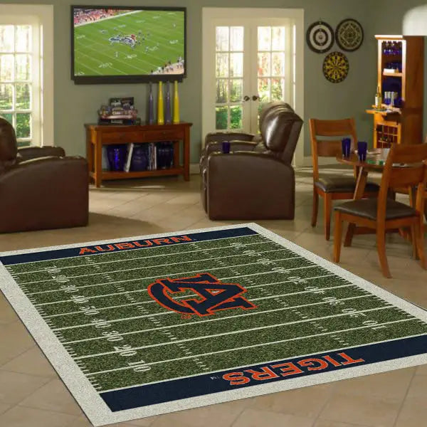 Auburn University Football Field Rug  College Area Rug - Fan Rugs