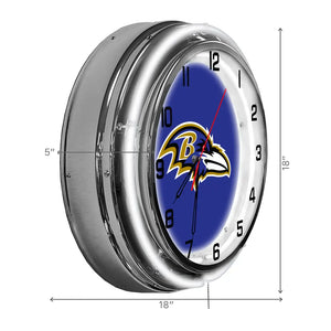 Baltimore Ravens 18in Neon Clock - neon clock