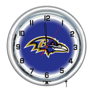 Baltimore Ravens 18in Neon Clock - neon clock