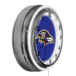 Baltimore Ravens 18in Neon Clock - neon clock