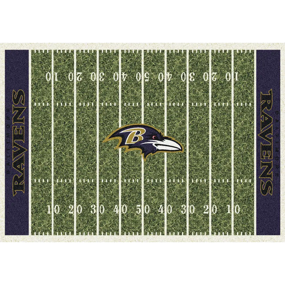 Baltimore Ravens NFL Football Field Rug  NFL Area Rug - Fan Rugs