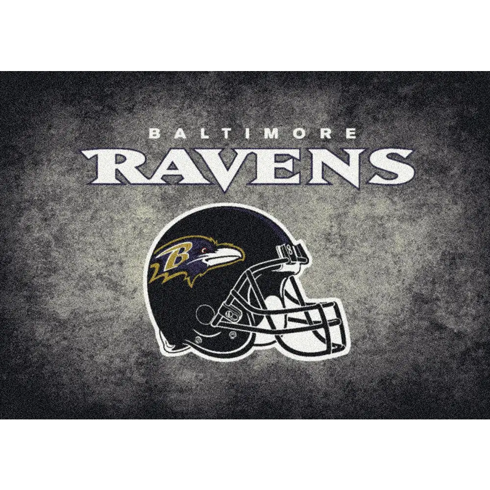 Baltimore Ravens NFL Team Distressed Rug  NFL Area Rug - Fan Rugs
