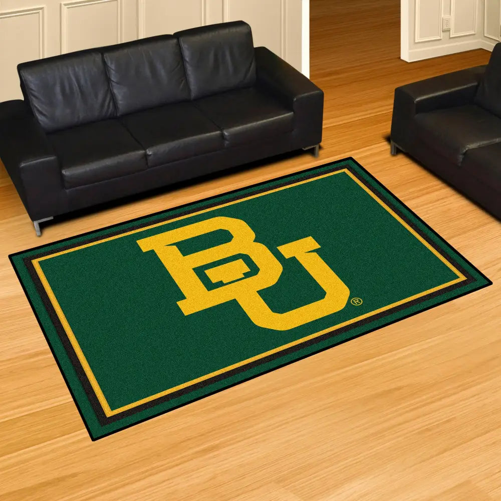 Baylor University Plush Rug  College Area Rug - Fan Rugs