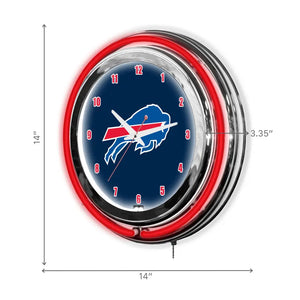 Buffalo Bills 14in Neon Clock - neon clock