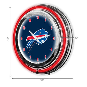 Buffalo Bills 18in Neon Clock - neon clock