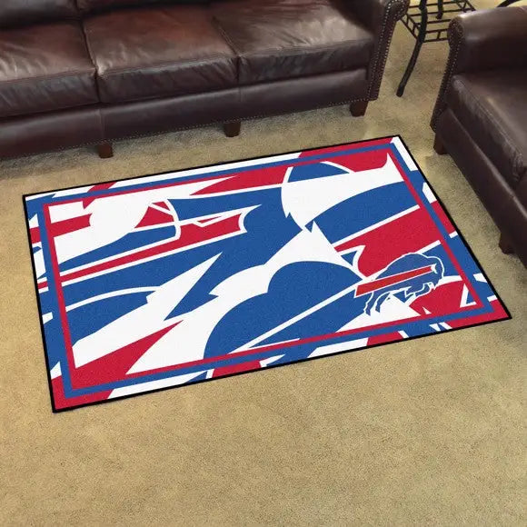 Buffalo Bills X-Fit 4x6 Plush Rug  NFL Area Rug - Fan Rugs