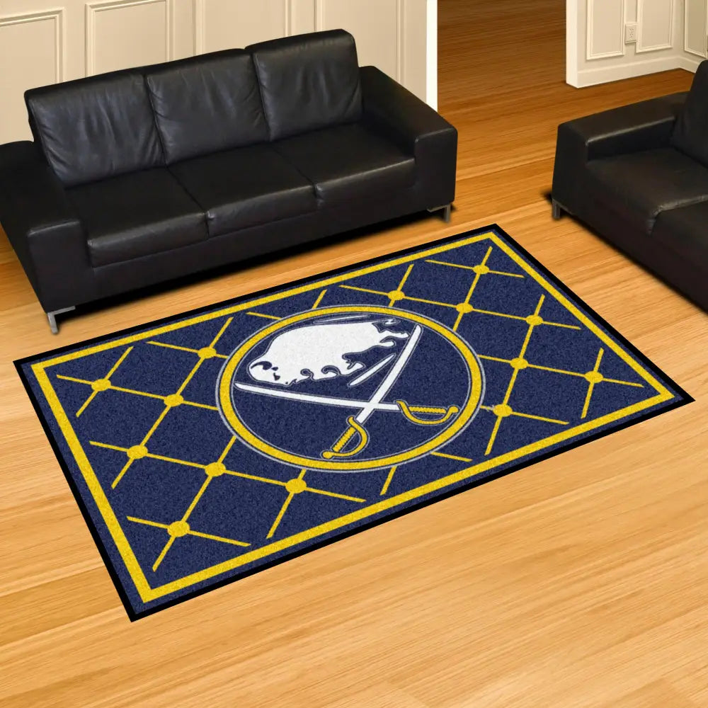 Buffalo Sabres Plush Rug  NHL Area Rug - Fan Rugs