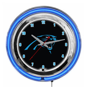 Carolina Panthers 14in Neon Clock - neon clock