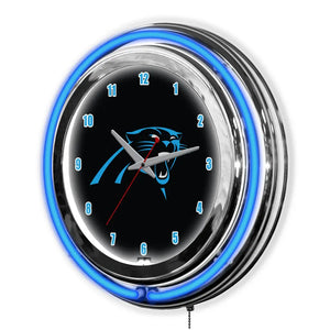 Carolina Panthers 14in Neon Clock - neon clock