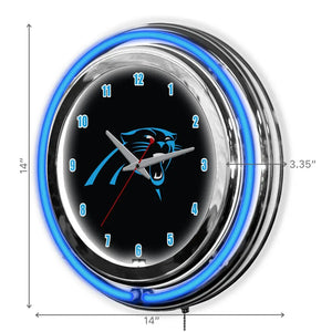 Carolina Panthers 14in Neon Clock - neon clock