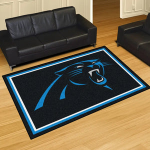 Carolina Panthers Plush Rug - 5’ x 8’ (59.5’’x88’’) - NFL Area Rug