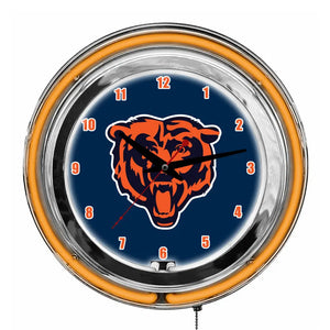 Chicago Bears 14in Neon Clock - neon clock