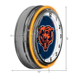 Chicago Bears 18in Neon Clock - neon clock