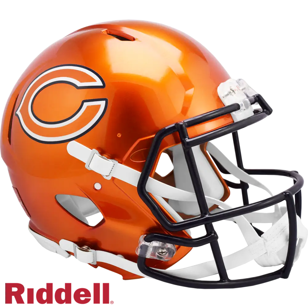 Chicago Bears Helmet Riddell Authentic Full Size Speed Style FLASH Alternate - Speed Style Helmet