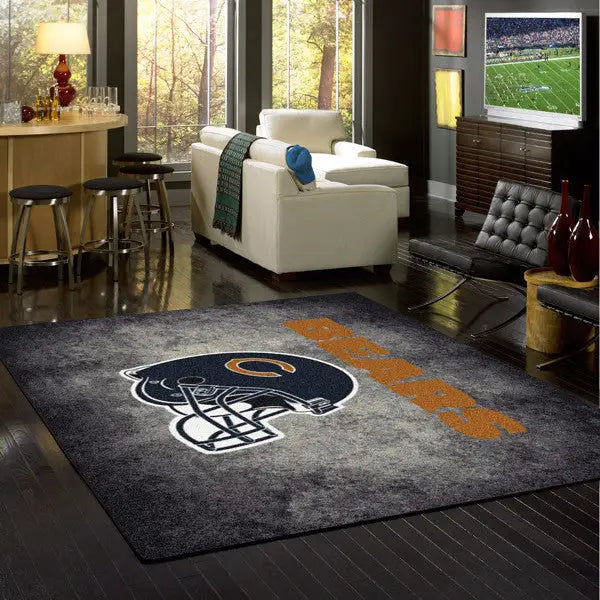 Chicago Bears NFL Team Distressed Rug  NFL Area Rug - Fan Rugs