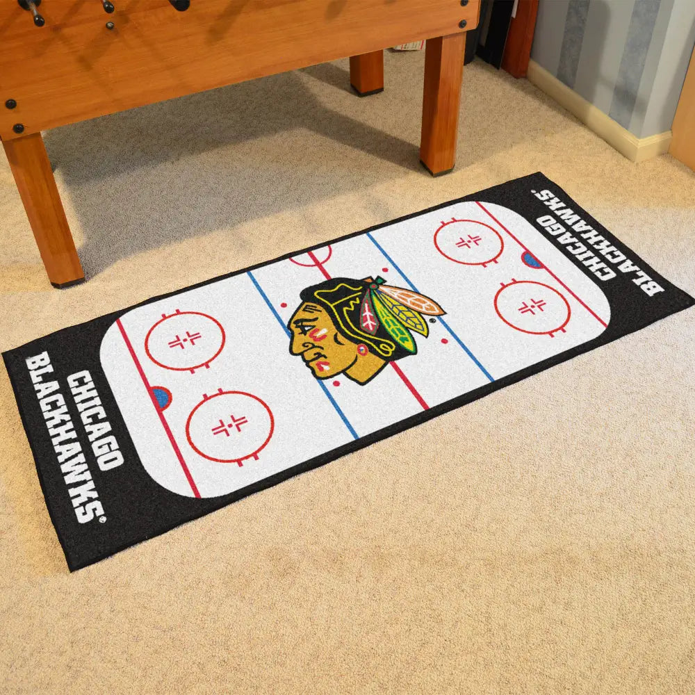 Chicago Blackhawks Rink Runner - 30’’x72’’ - NHL Rink Runner